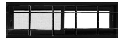 Ventana Modena  Negro 150x40 V.4mm C/mosquitero Y Reja