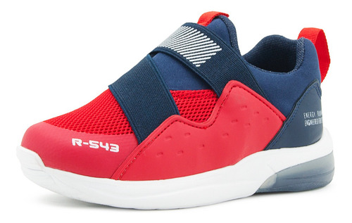 Tenis Deportivo Running Calcetin Para Niño Marino/rojo 18-21