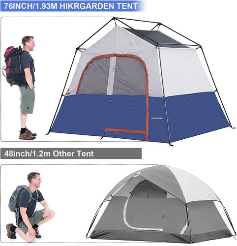 Tienda De Campaña Portatil Para 6p Color Azul Hikergarden