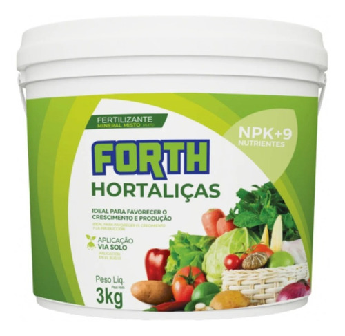 Adubo Fertilizante Forth Hortaliças 3kg P/ Hortas