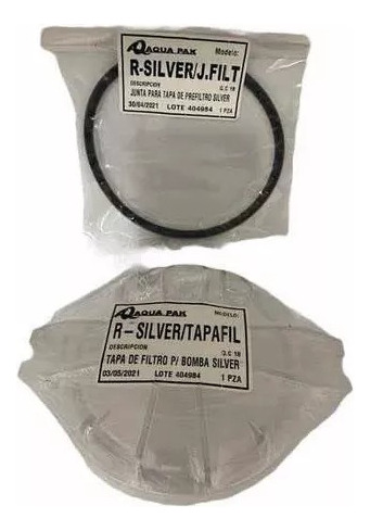 Tapa Y Empaque Bomba Alberca Aquapak Silver Todos Modelos