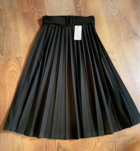 Falda Plisada Para Dama Con Cinturón Ajustable