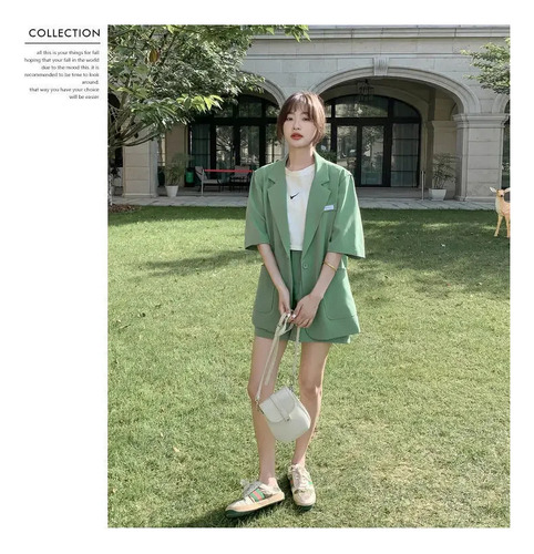Traje Casual Para Mujer, Conjunto De Chaqueta Y Pantalones C