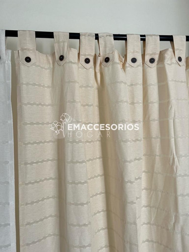 Cortinas De Tela Rústicas Con Presillas Living Habitación