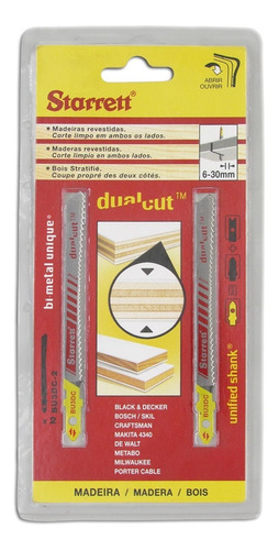 Hojas De Calar Madera Dual Cut Encastre Unificado Bu2dcs-2