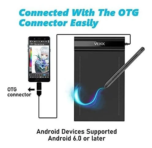 Tableta De Dibujo Grafico Veikk S640, Compatible Con Windows