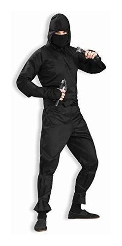 Disfraz Ninja De Lujo Para Hombre, Negro, Xl.