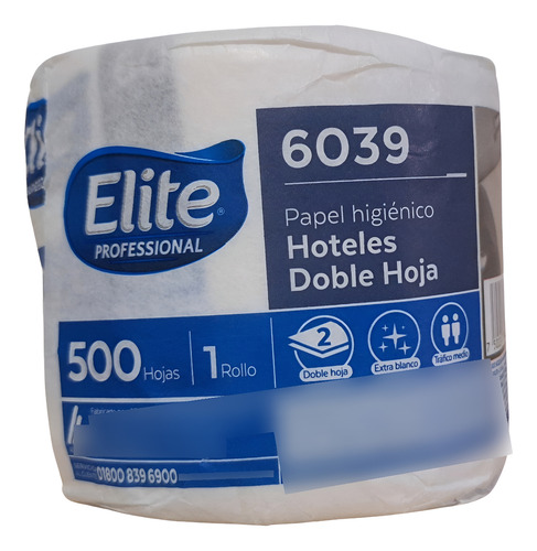 Papel Higienico Tradicional Elite 6039 48pz/500hjs