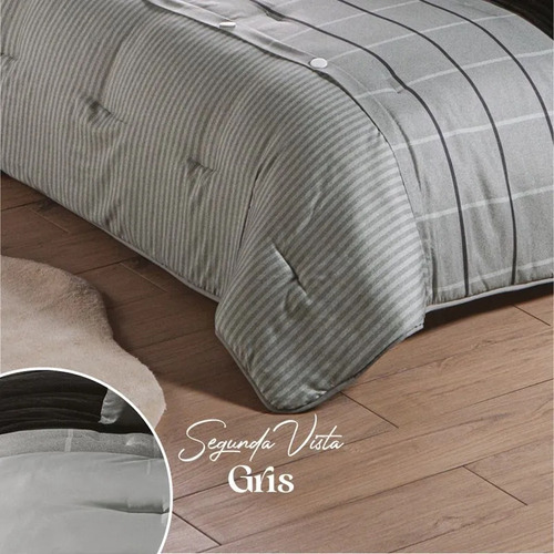 Edredón Individual Concord Lavable Gray Microfibra