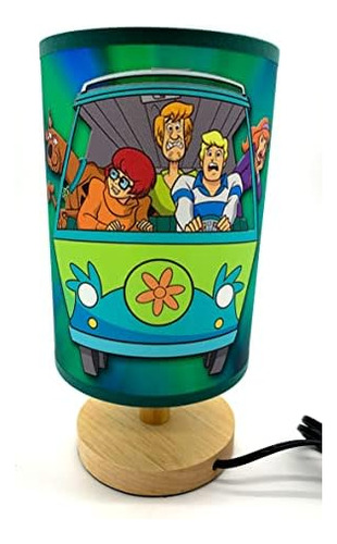 Scooby Scoob - Lámpara De Mesa Con Base De Madera, Decoració