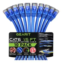 Comprar Cable Ethernet Cat 6 15 Ft 18inch 10pack  Cat6 Patch Cable C