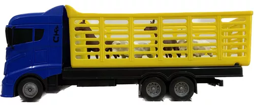 Caminhão de Brinquedo Boiadeiro Cowboy Truck com Animais