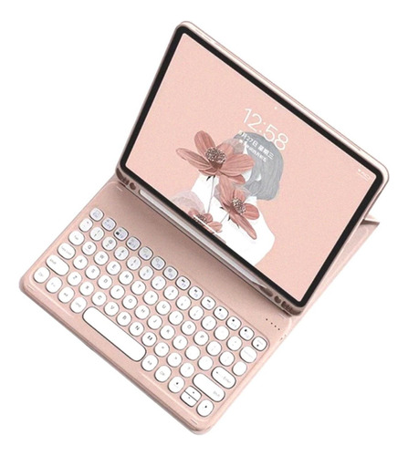 Carcasa Funda + Teclado Para iPad Tablet Linkon 10.2 Y 10.9 Color 10.9" Pink