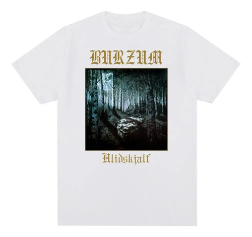 Camiseta De Algodón Estampada De La Banda De Metal Burzum