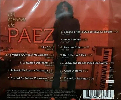 Fito Páez Lo Mejor De Fito Páez Cd Nuevo Musicovinyl