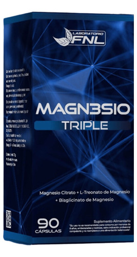 Triple Magnesio : Citrato + Treonato + Glicinato Fnl 90 Caps