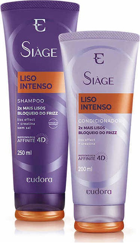  Kit Siàge Liso Intenso Eudora Shampoo + Condicionador