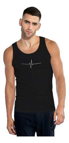 Camiseta Sin Mangas Tank Top Para Hombre Moda Corazon Cardio