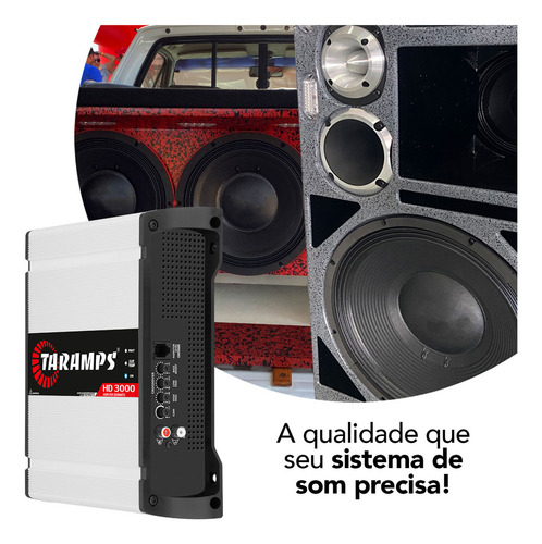 Potencia 1 Canal Para Auto Amplificador Taramps Hd3000 2 Ohm 3000w Fullrange