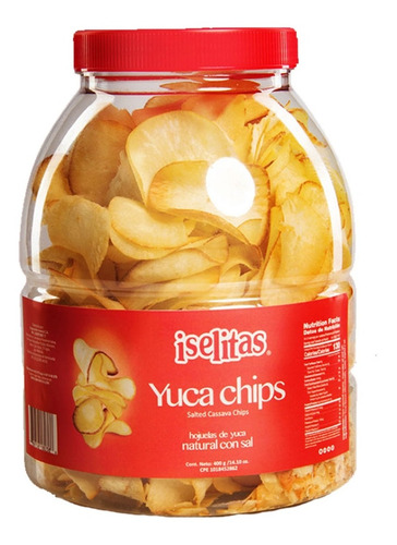 Yuca Chips Con Sal Snacks Iselitas 400g.