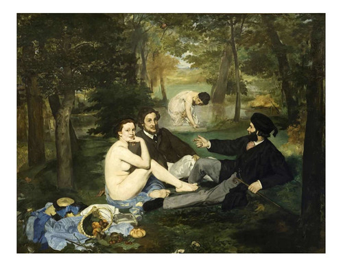 Almoço Na Relva - Manet - Tela Canvas