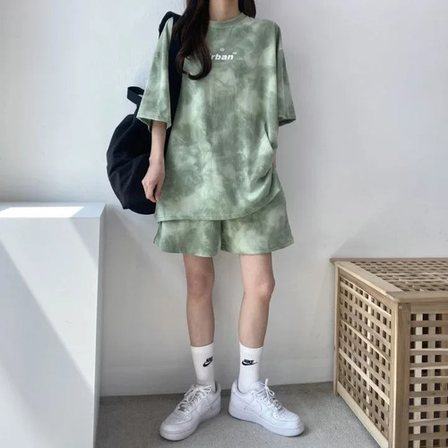 Para Conjunto De Top Y Pantalones Cortos Casuales De Verano