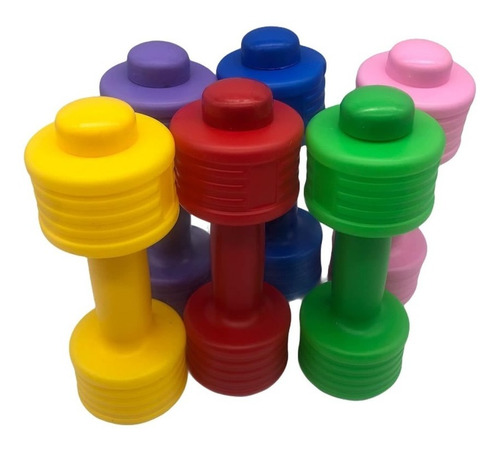 Imagen 4 de 6 de Mancuerna Pvc 1kg Recargable Colores Oferta Chavay
