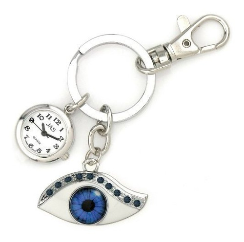 Reloj Jas Unisex Novedad Belt Fob / Keychain Blue Eye Silver