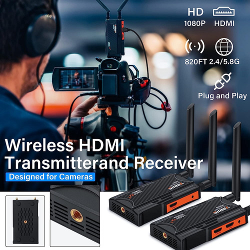 Transmisor Y Receptor Hdmi Inalámbrico 4k 2.4g Y 5g , 250mts