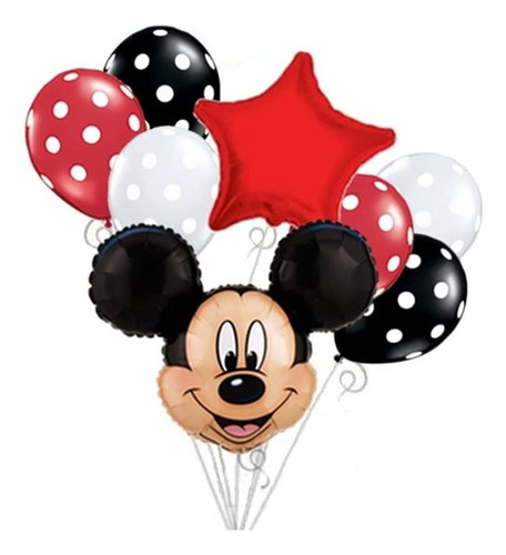 Globos Mickey Mouse Head Set Cumpleaños Baby Shower Party