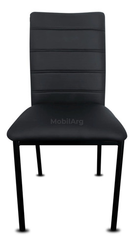 Imagen 3 de 6 de Silla Vestida Comedor Cocina Estructura De Acero Negra