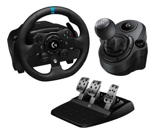 Kit Logitech G Volante G923 Xbox Con Palanca De Cambios Color Negro