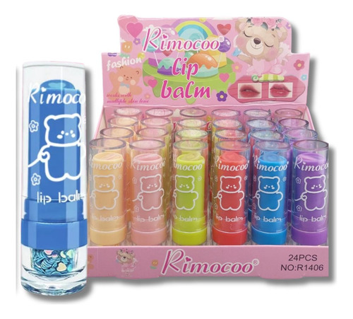 Bálsamo Labial Mayoreo 24 Pzas Lip Balm Kawaii Mágico Niños