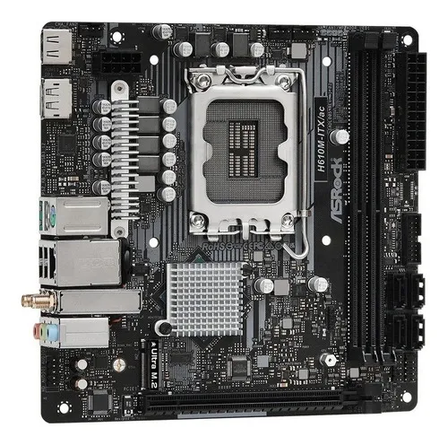 Motherboard Asrock H610m Ac Hdmi Nvme Sata Wifi Bt Ddr4