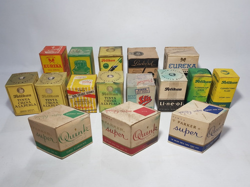 Imagen 1 de 10 de Antiguos Frascos Tinta Colección Originales Lote Mag 59077