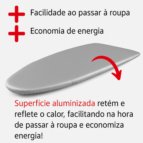 Capa Forro Térmico Para Tábua De Passar Roupa Com Espuma