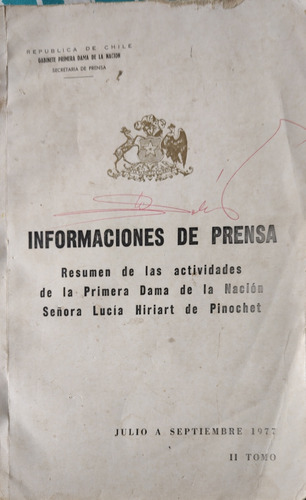 Libro Informaciones De Prensa Tomo 2 Julio A Sept 77(aa1000 (Usado)
