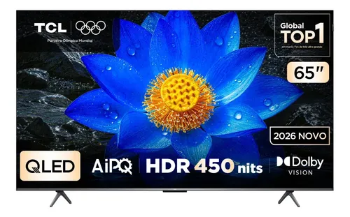 Smart TV TCL 65 Polegadas QLED 4K P8LS WiFi Bluetooth Google TV HDR10+ 120 Hz DLG VRR 65P8LS