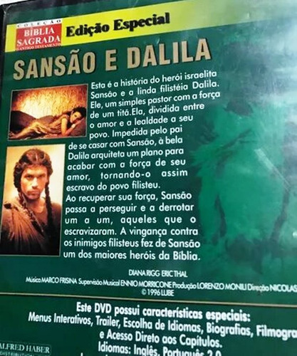 Dvd Sansão E Dalila Original - Edição Especial