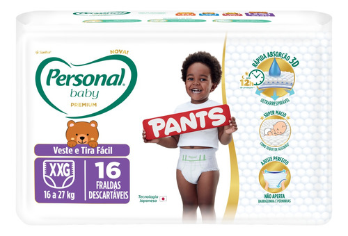 Fraldas Personal Baby Premium Pants XXG