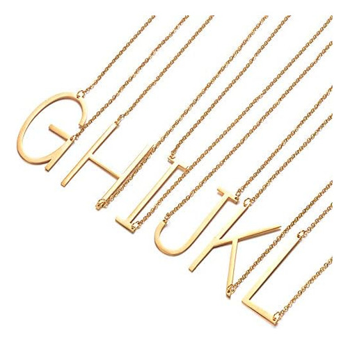 Modagirl Collar Minimalista Personalizado Con Inicial Latera