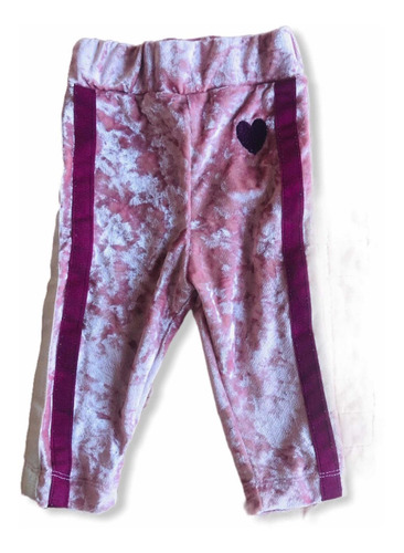 Calza Bebé Chifon Rosa Con Tiras Bordo Y Beige