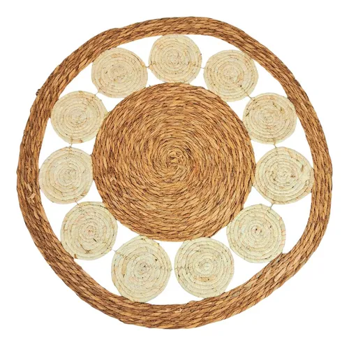 comprar Alfombra Redonda Seagrass Yute 120 Cm Tejido Artesanal Indu Color Beige Diseño De La Tela Trenzado