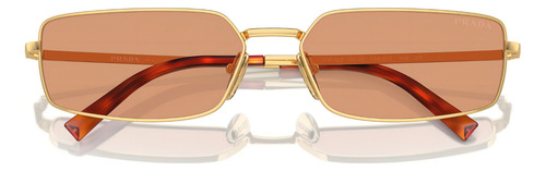 Gafas de sol Prada Signature Gold PRA60s 5ak07v-59 con lentes naranjas