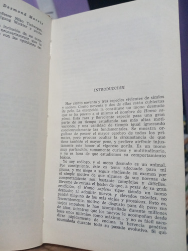 El Mono Desnudo Y El Zoo Humano (Usado)