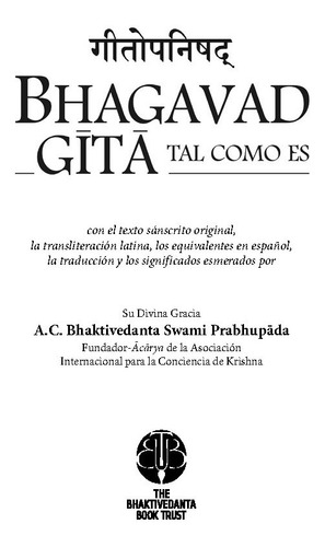 Imagen 3 de 6 de Bhagavad-gita Tal Como Es (edición Bolsillo)