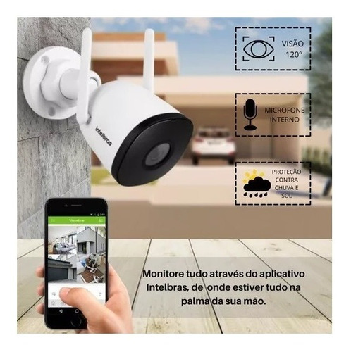 17 Câmera De Segurança Intelbras Wifi Im5 Sc C/cartão Sd32gb