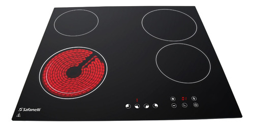 Fogão Cooktop Elétrico 4 Bocas Touch Vitrocerâmica Safanelli