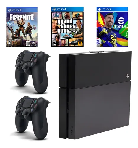 SONY PlayStation4 ブラック Sony Playstation 4 500gb Cor Preto Onyx + Jogos+ 2 Controles