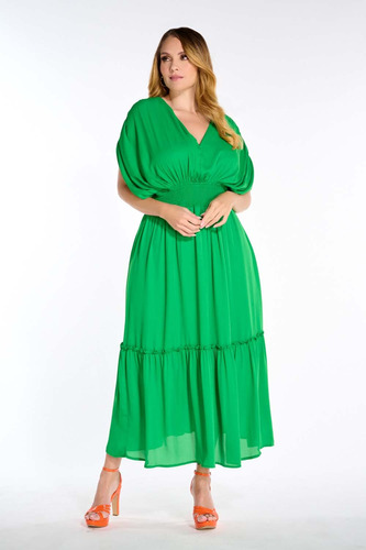 Vestido Dama Verde Talla Extra Largo Mundo Terra 159182
